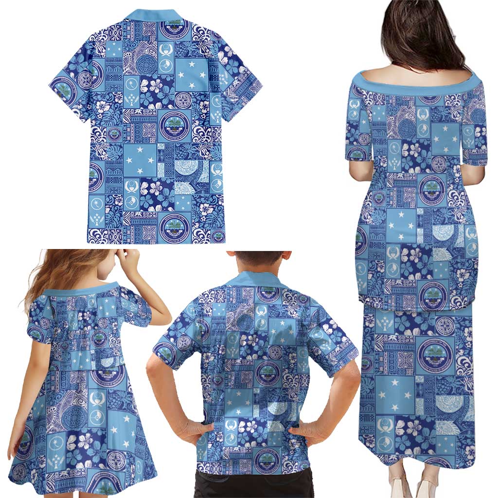 Federated States of Micronesia Merry Christmas Family Matching Puletasi and Hawaiian Shirt Pacific Patchwork Xmas Vibes LT9 - Polynesian Pride