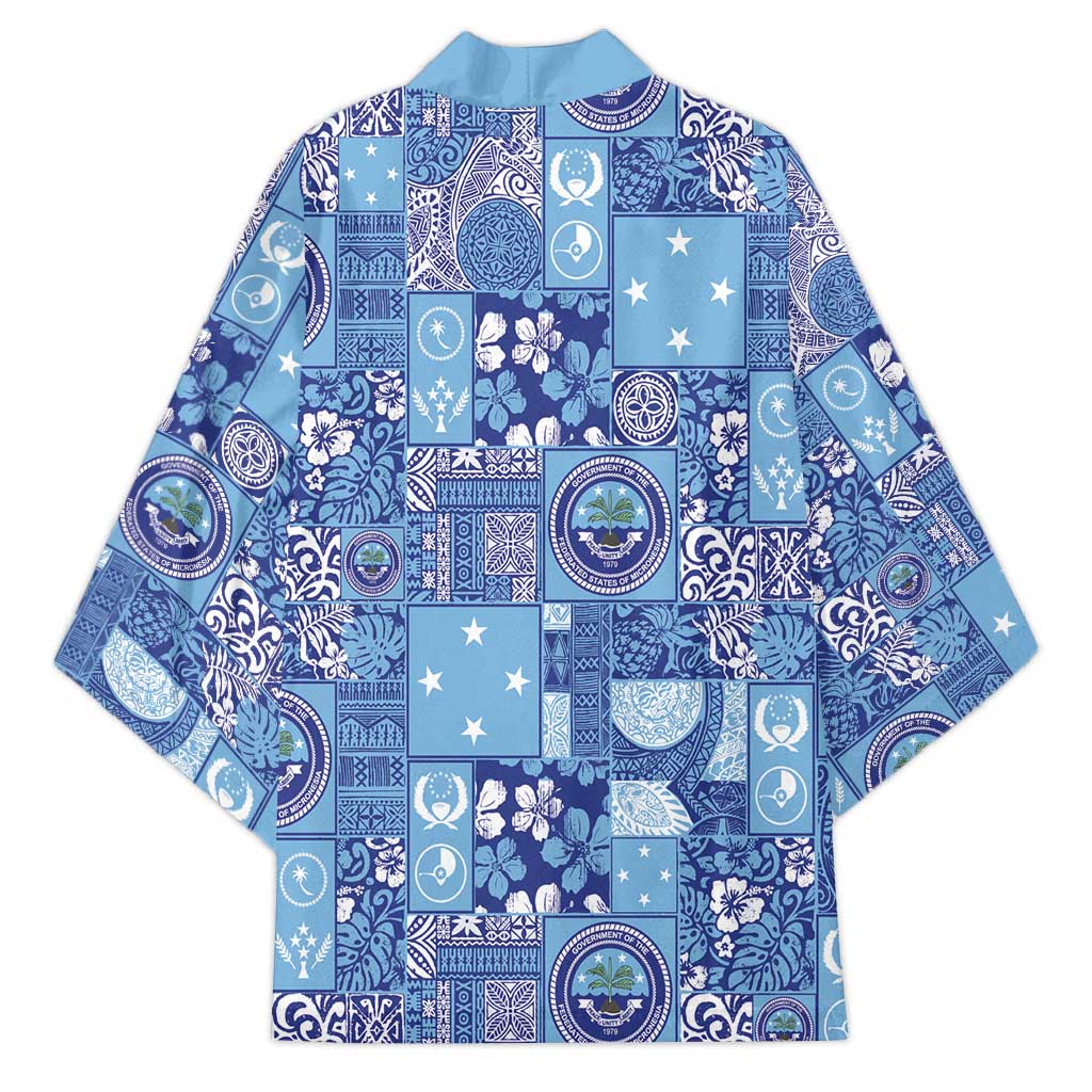 Federated States of Micronesia Merry Christmas Kimono Pacific Patchwork Xmas Vibes LT9 - Polynesian Pride