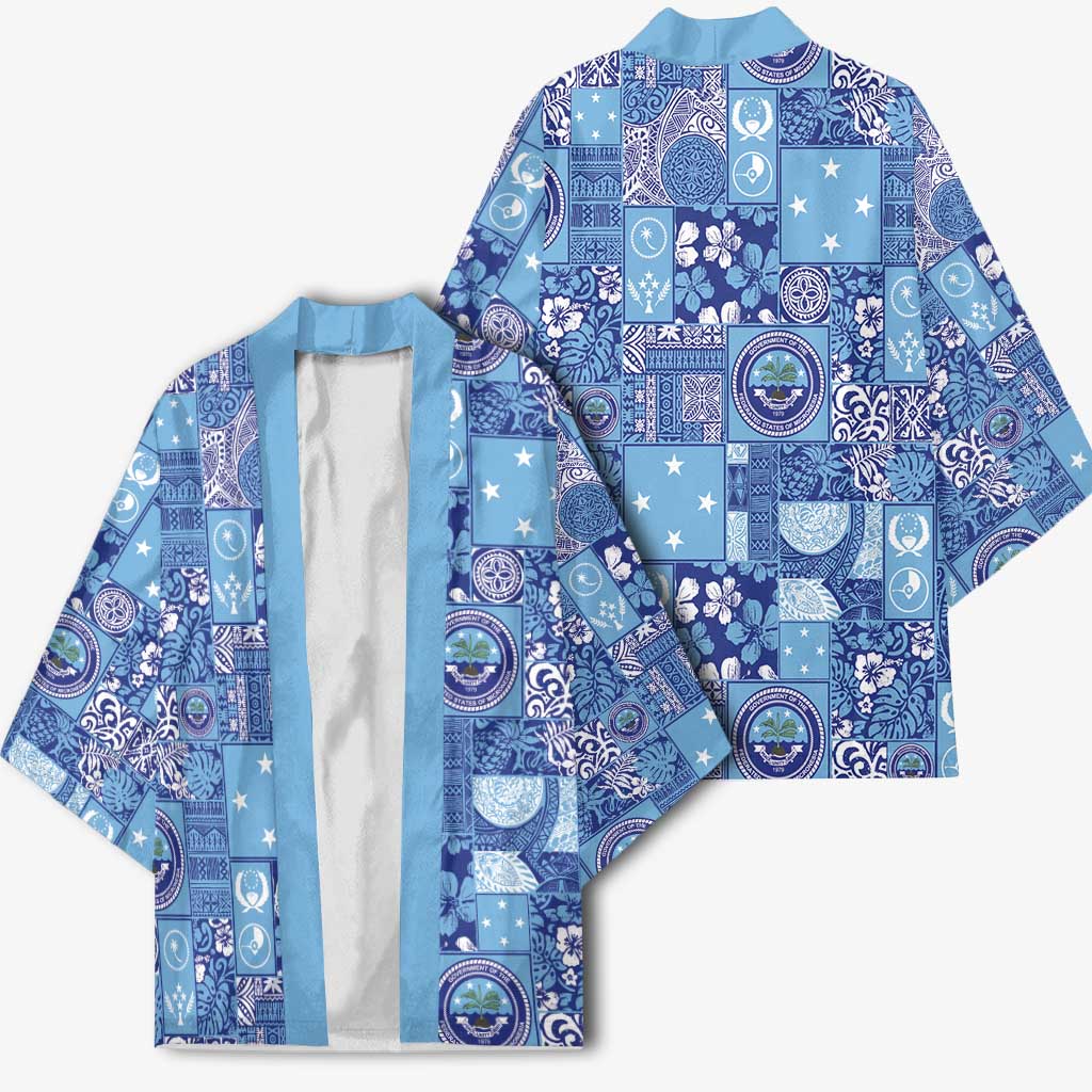 Federated States of Micronesia Merry Christmas Kimono Pacific Patchwork Xmas Vibes LT9 - Polynesian Pride