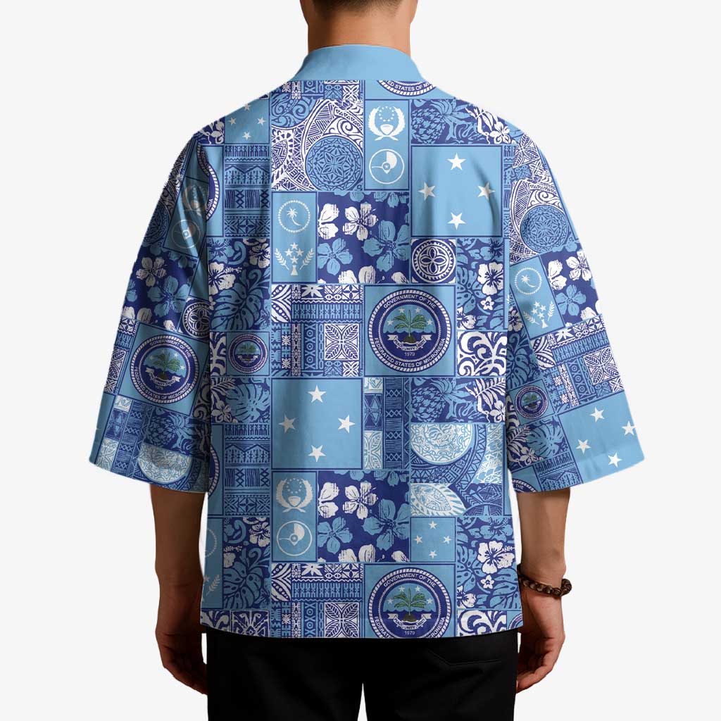 Federated States of Micronesia Merry Christmas Kimono Pacific Patchwork Xmas Vibes LT9 - Polynesian Pride