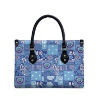 Federated States of Micronesia Merry Christmas Leather Bag Pacific Patchwork Xmas Vibes LT9 - Polynesian Pride