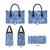 Federated States of Micronesia Merry Christmas Leather Bag Pacific Patchwork Xmas Vibes LT9 - Polynesian Pride