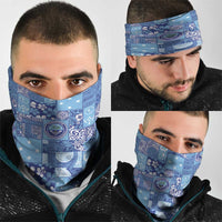 Federated States of Micronesia Merry Christmas Neck Gaiter Pacific Patchwork Xmas Vibes - Polynesian Pride