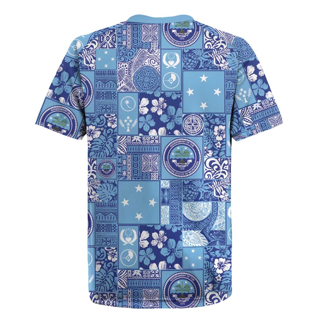 Federated States of Micronesia Merry Christmas Rugby Jersey Pacific Patchwork Xmas Vibes - Polynesian Pride