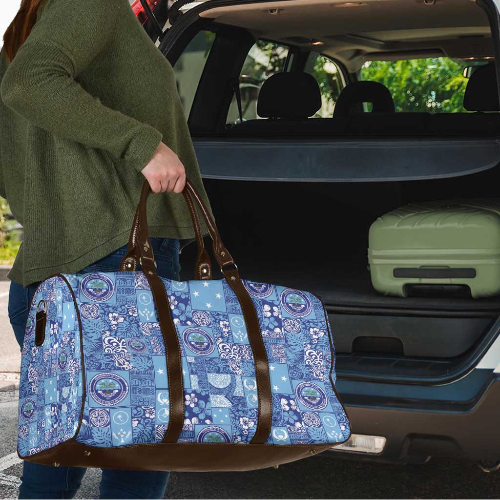 Federated States of Micronesia Merry Christmas Travel Bag Pacific Patchwork Xmas Vibes - Polynesian Pride