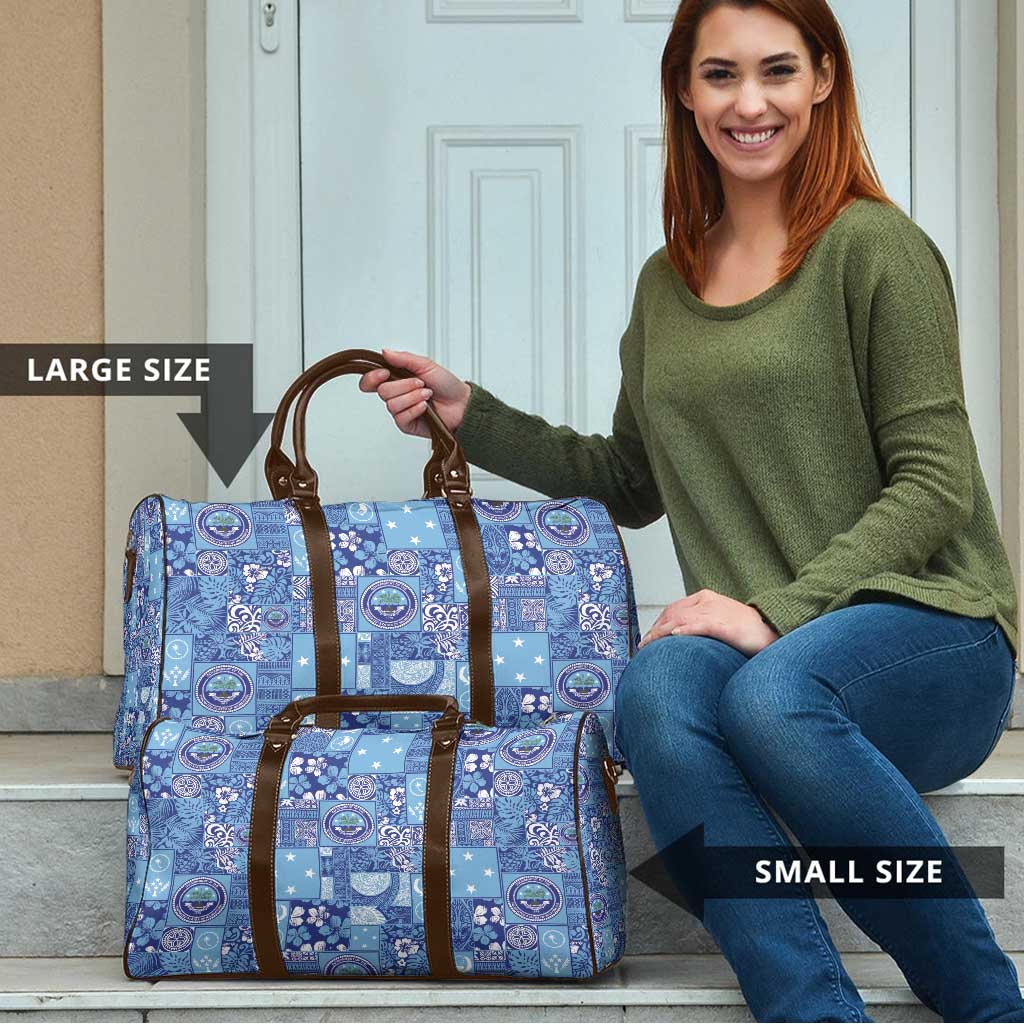 Federated States of Micronesia Merry Christmas Travel Bag Pacific Patchwork Xmas Vibes - Polynesian Pride