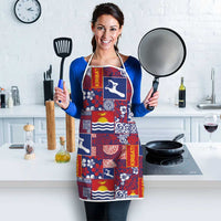 Kiribati Tekeraoi n te Kiritimati Apron Pacific Patchwork Xmas Vibes - Polynesian Pride