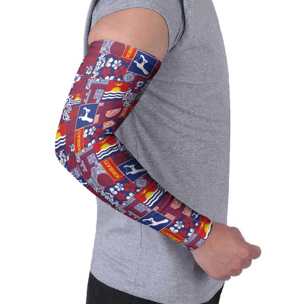 Kiribati Tekeraoi n te Kiritimati Arm Sleeves Pacific Patchwork Xmas Vibes - Polynesian Pride