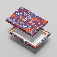 Kiribati Tekeraoi n te Kiritimati Canvas Wall Art Pacific Patchwork Xmas Vibes - Polynesian Pride