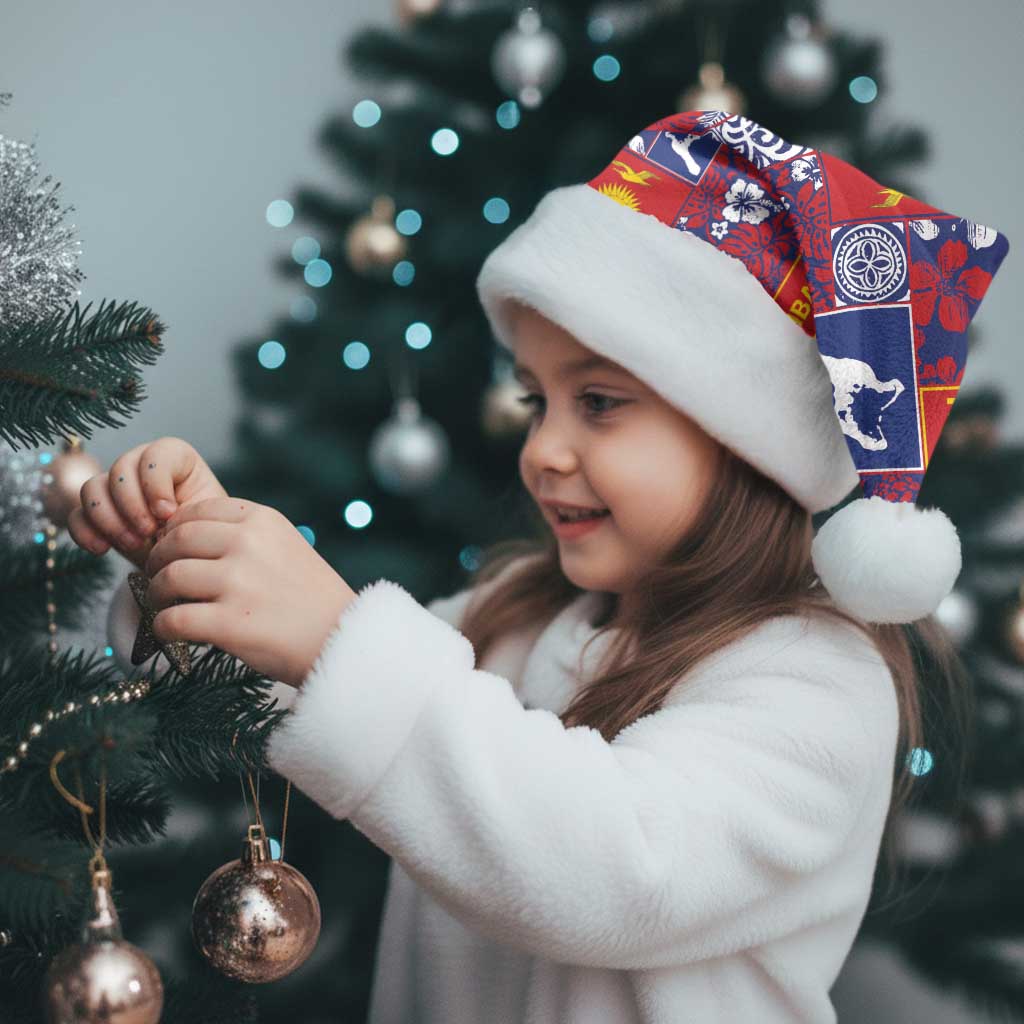 Kiribati Tekeraoi n te Kiritimati Christmas Santa Hat Pacific Patchwork Xmas Vibes - Polynesian Pride