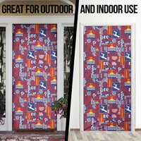 Kiribati Tekeraoi n te Kiritimati Door Cover Pacific Patchwork Xmas Vibes - Polynesian Pride