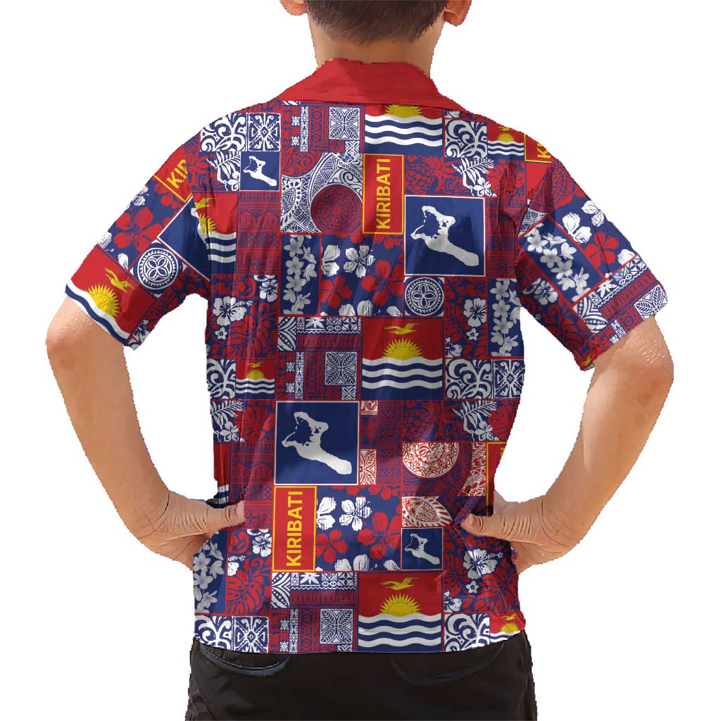 Kiribati Tekeraoi n te Kiritimati Family Matching Long Sleeve Bodycon Dress and Hawaiian Shirt Pacific Patchwork Xmas Vibes LT9 - Polynesian Pride