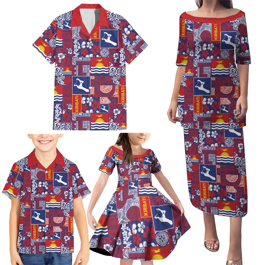 Kiribati Tekeraoi n te Kiritimati Family Matching Puletasi and Hawaiian Shirt Pacific Patchwork Xmas Vibes LT9 - Polynesian Pride