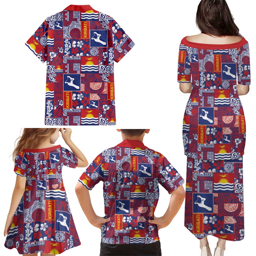 Kiribati Tekeraoi n te Kiritimati Family Matching Puletasi and Hawaiian Shirt Pacific Patchwork Xmas Vibes LT9 - Polynesian Pride