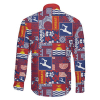 Kiribati Tekeraoi n te Kiritimati Family Matching Short Sleeve Bodycon Dress and Hawaiian Shirt Pacific Patchwork Xmas Vibes LT9 - Polynesian Pride