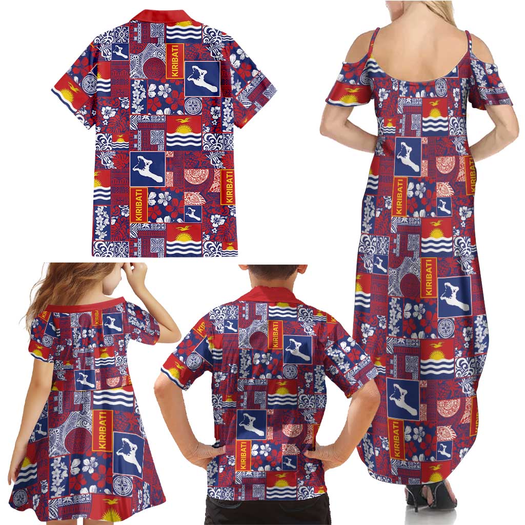 Kiribati Tekeraoi n te Kiritimati Family Matching Summer Maxi Dress and Hawaiian Shirt Pacific Patchwork Xmas Vibes LT9 - Polynesian Pride