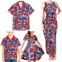 Kiribati Tekeraoi n te Kiritimati Family Matching Tank Maxi Dress and Hawaiian Shirt Pacific Patchwork Xmas Vibes LT9 - Polynesian Pride