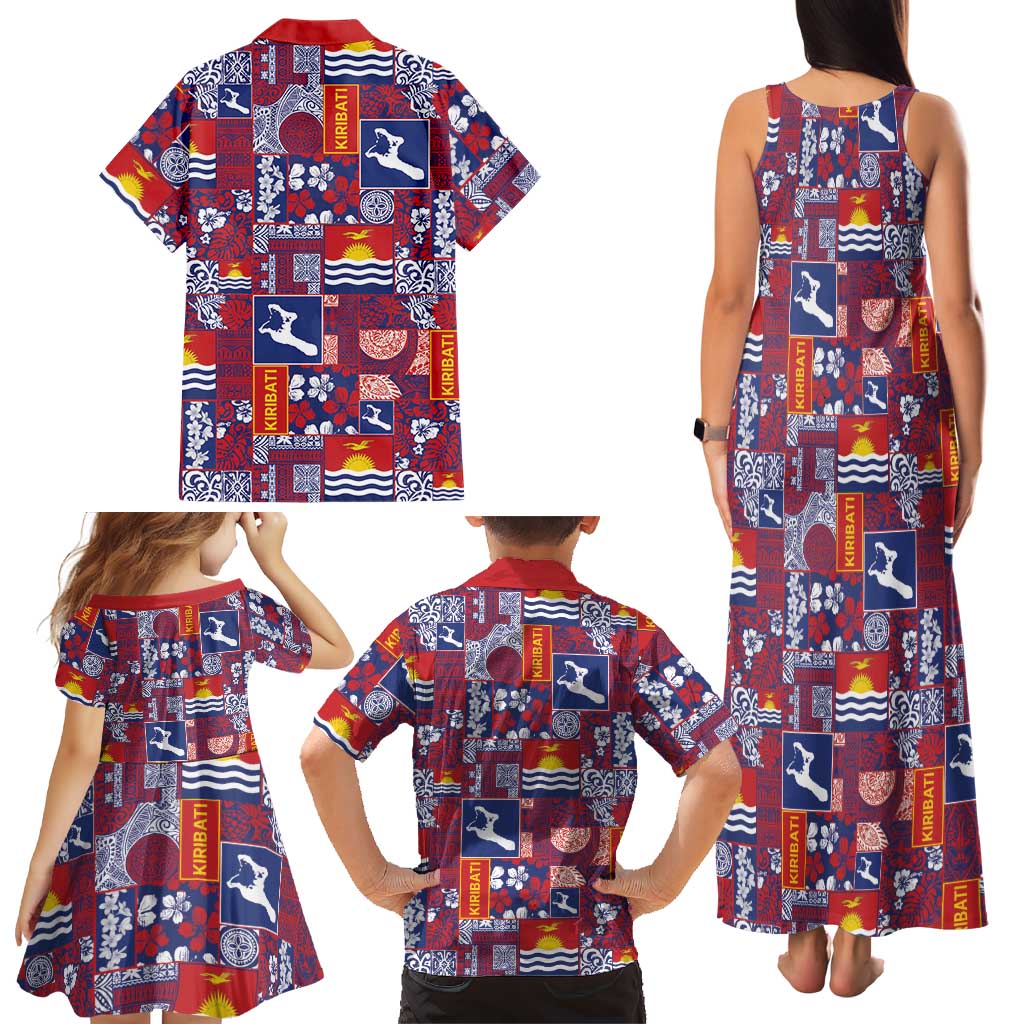 Kiribati Tekeraoi n te Kiritimati Family Matching Tank Maxi Dress and Hawaiian Shirt Pacific Patchwork Xmas Vibes LT9 - Polynesian Pride
