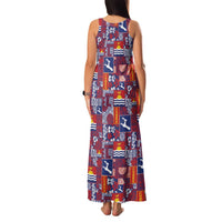 Kiribati Tekeraoi n te Kiritimati Family Matching Tank Maxi Dress and Hawaiian Shirt Pacific Patchwork Xmas Vibes LT9 - Polynesian Pride
