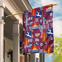 Kiribati Tekeraoi n te Kiritimati Garden Flag Pacific Patchwork Xmas Vibes - Polynesian Pride
