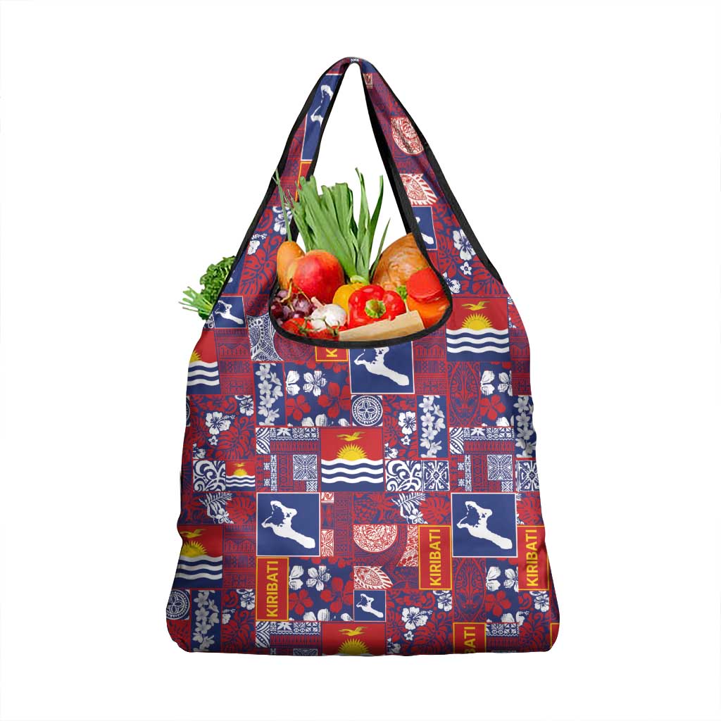 Kiribati Tekeraoi n te Kiritimati Grocery Bag Pacific Patchwork Xmas Vibes LT9 1-pack One Size Red - Polynesian Pride