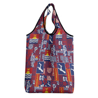 Kiribati Tekeraoi n te Kiritimati Grocery Bag Pacific Patchwork Xmas Vibes LT9 - Polynesian Pride