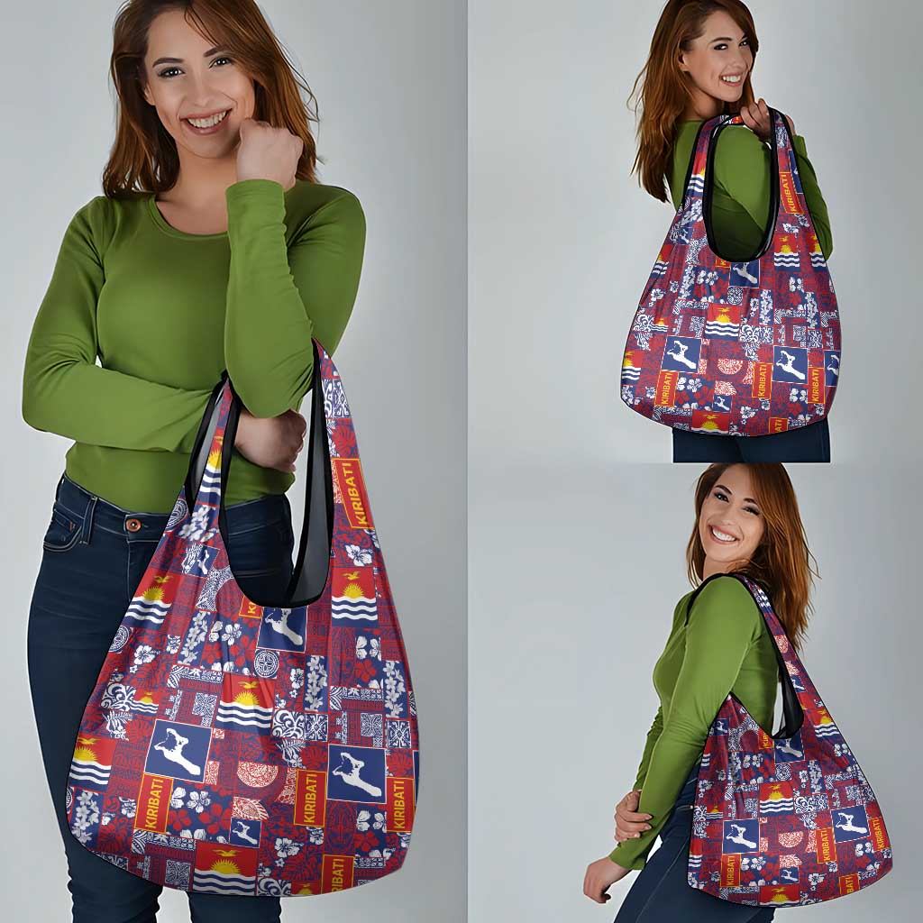 Kiribati Tekeraoi n te Kiritimati Grocery Bag Pacific Patchwork Xmas Vibes LT9 - Polynesian Pride