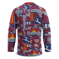Kiribati Tekeraoi n te Kiritimati Hockey Jersey Pacific Patchwork Xmas Vibes - Polynesian Pride
