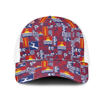 Kiribati Tekeraoi n te Kiritimati Mesh Trucker Cap Pacific Patchwork Xmas Vibes - Polynesian Pride