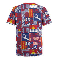 Kiribati Tekeraoi n te Kiritimati Rugby Jersey Pacific Patchwork Xmas Vibes - Polynesian Pride