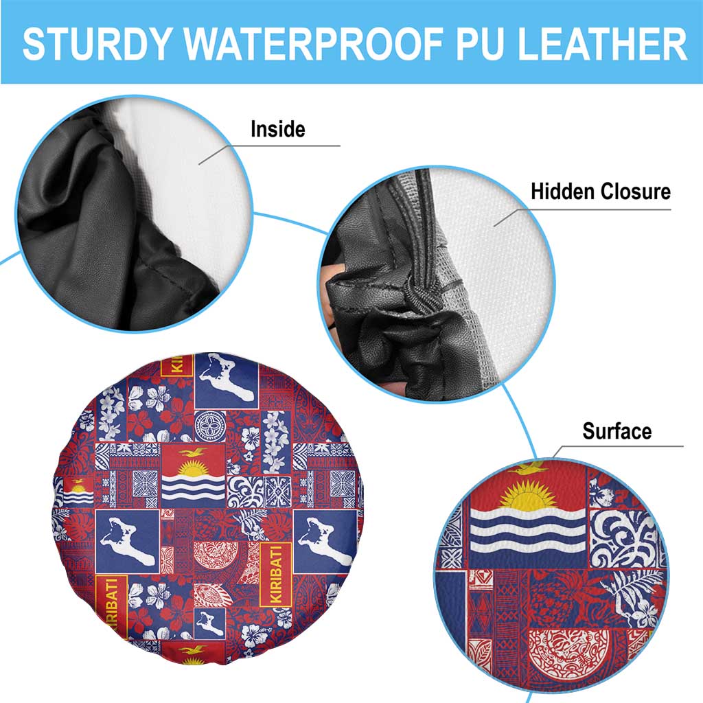 Kiribati Tekeraoi n te Kiritimati Spare Tire Cover Pacific Patchwork Xmas Vibes - Polynesian Pride