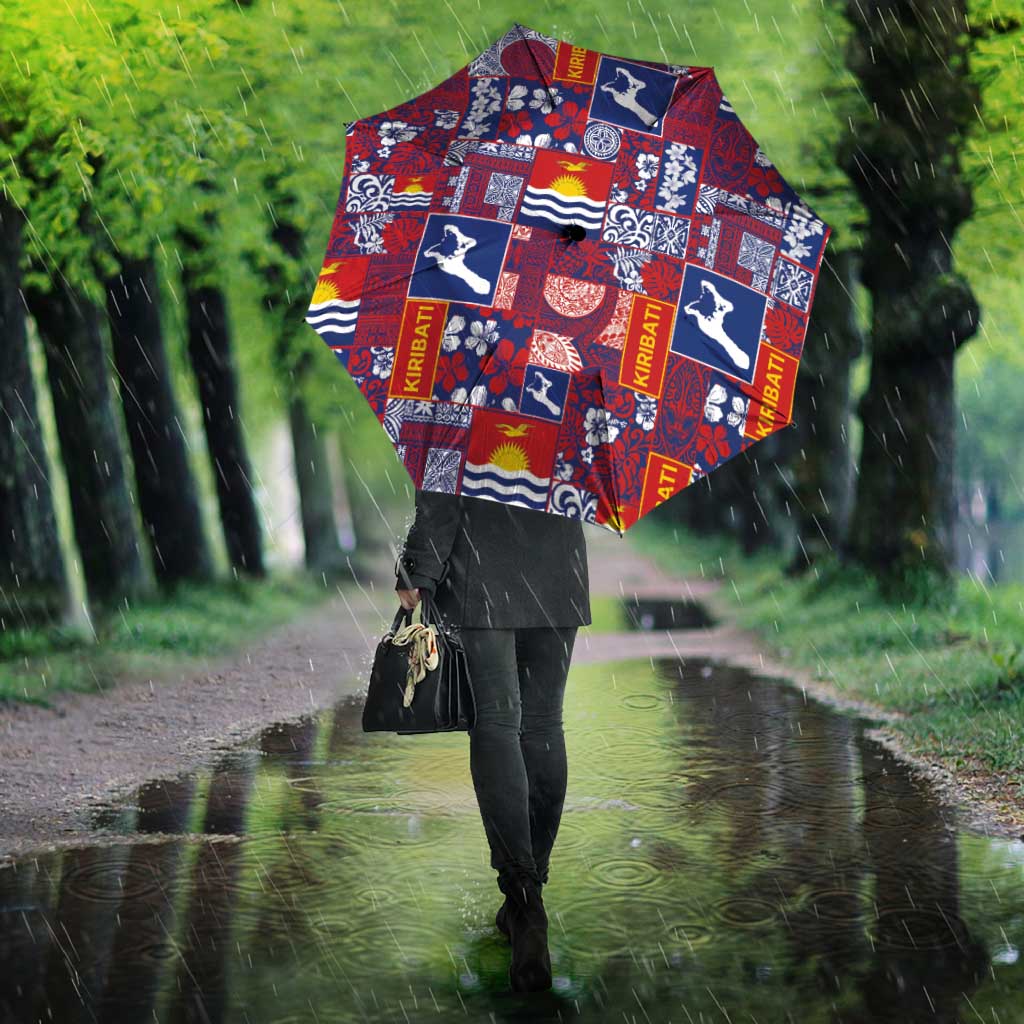 Kiribati Tekeraoi n te Kiritimati Umbrella Pacific Patchwork Xmas Vibes - Polynesian Pride