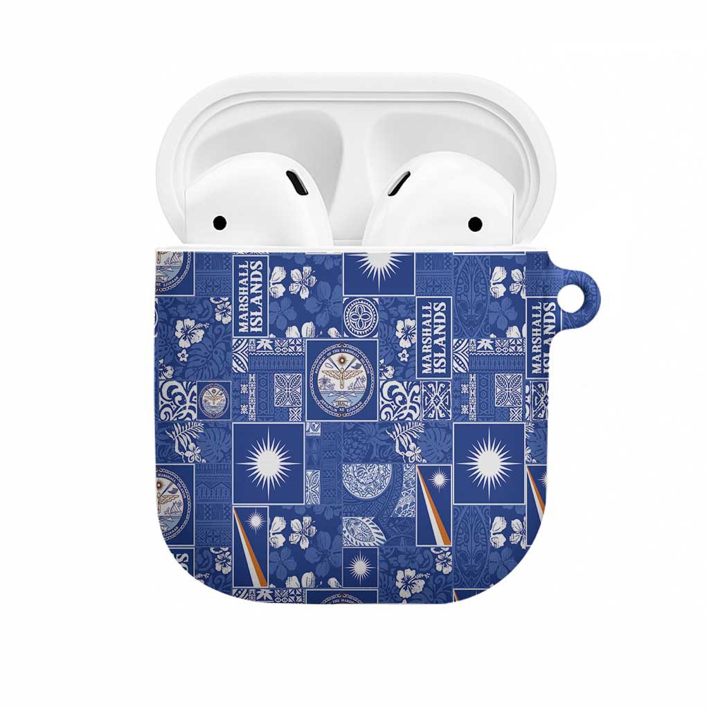 Marshall Islands Merry Christmas AirPods Case Pacific Patchwork Xmas Vibes - Polynesian Pride