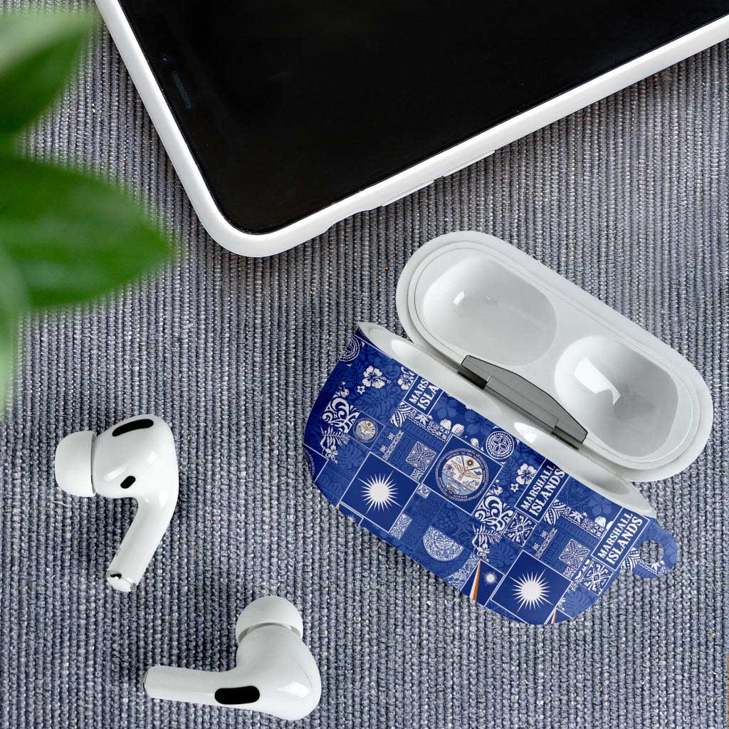 Marshall Islands Merry Christmas AirPods Case Pacific Patchwork Xmas Vibes - Polynesian Pride