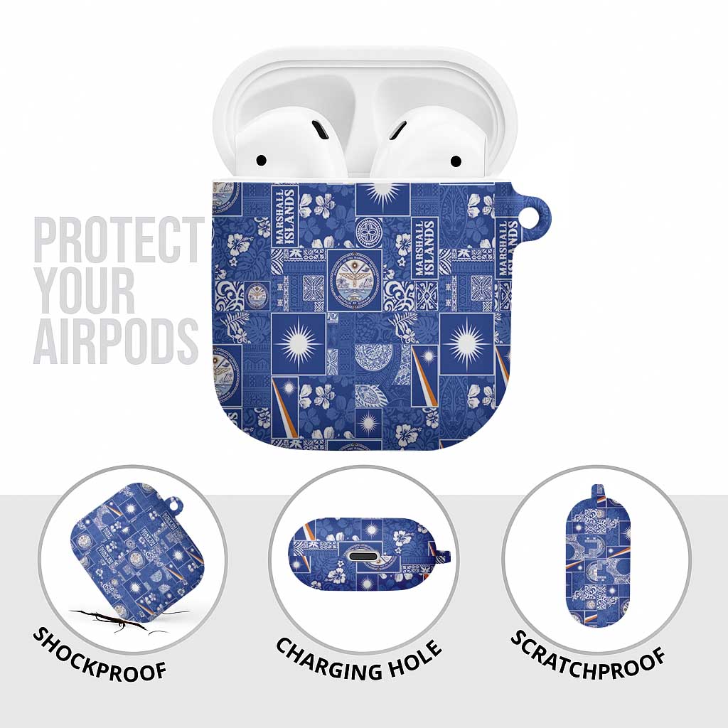 Marshall Islands Merry Christmas AirPods Case Pacific Patchwork Xmas Vibes - Polynesian Pride