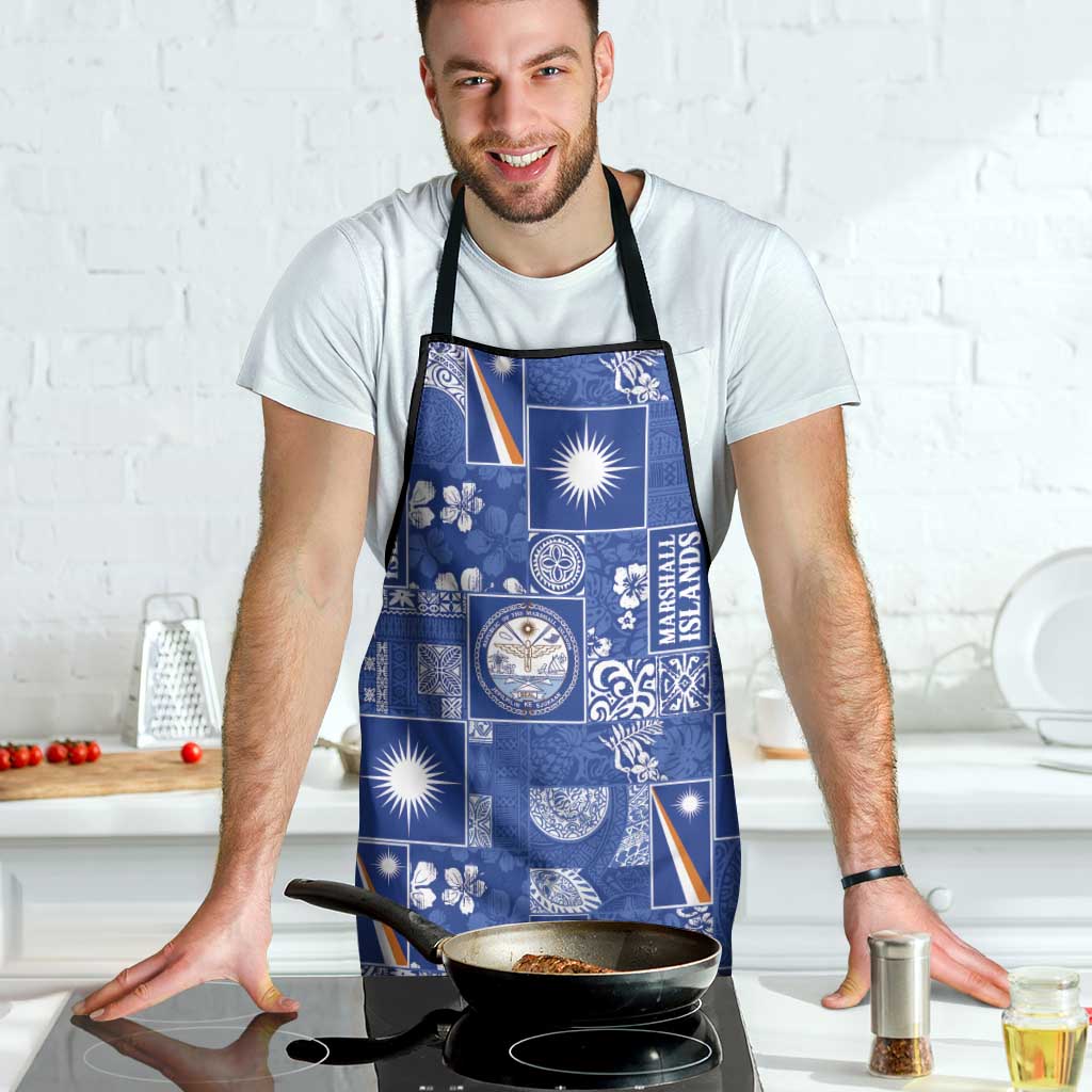 Marshall Islands Merry Christmas Apron Pacific Patchwork Xmas Vibes - Polynesian Pride