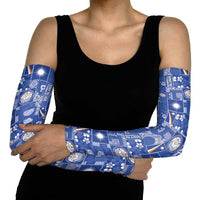 Marshall Islands Merry Christmas Arm Sleeves Pacific Patchwork Xmas Vibes - Polynesian Pride