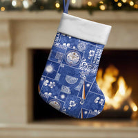 Marshall Islands Merry Christmas Stocking Pacific Patchwork Xmas Vibes - Polynesian Pride