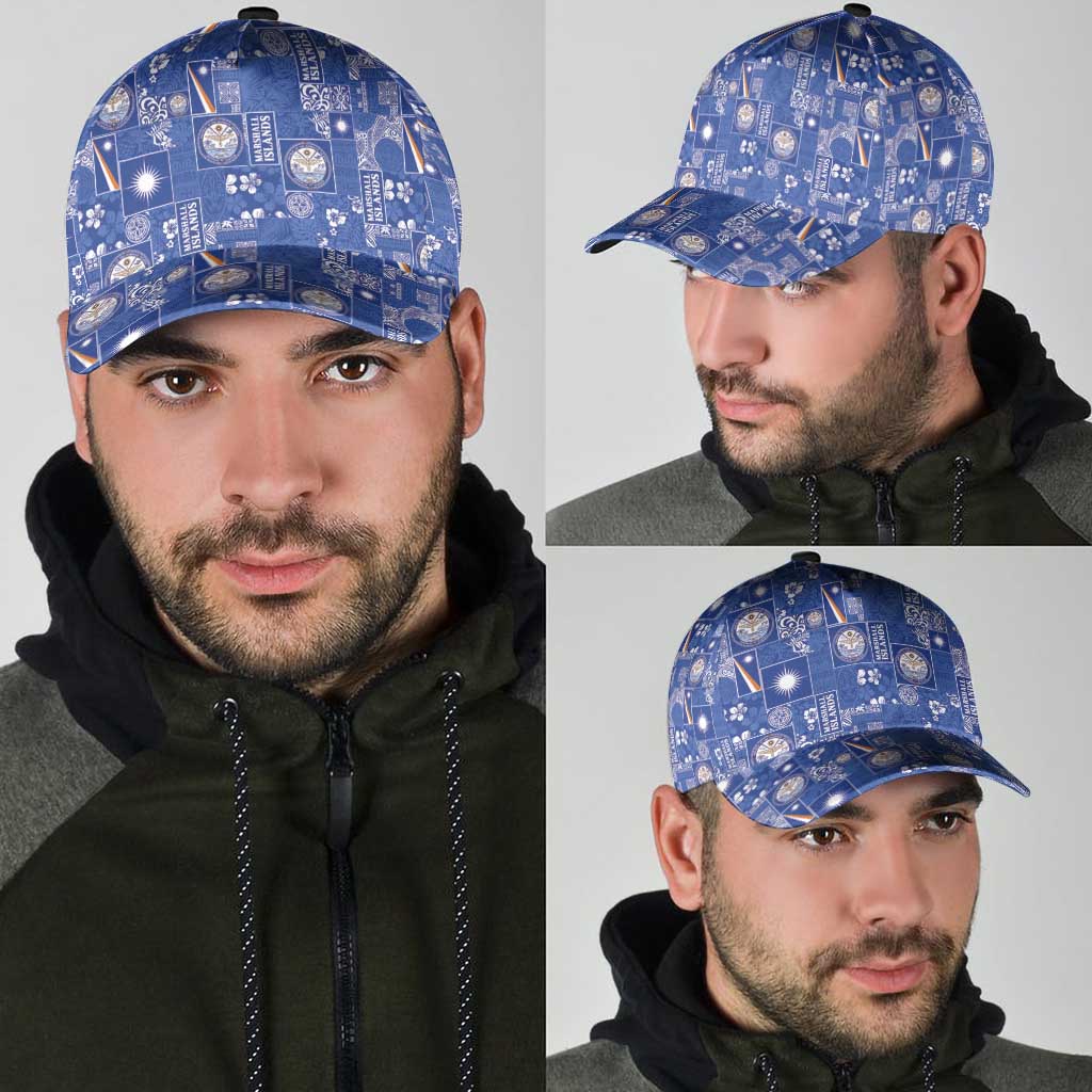 Marshall Islands Merry Christmas Classic Cap Pacific Patchwork Xmas Vibes - Polynesian Pride