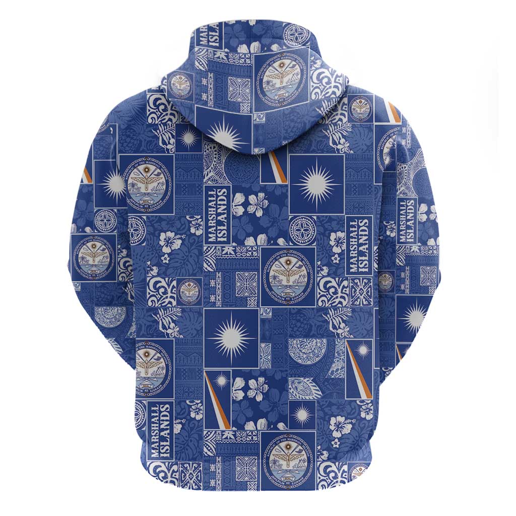 Marshall Islands Merry Christmas Hoodie Pacific Patchwork Xmas Vibes - Polynesian Pride