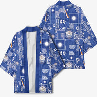 Marshall Islands Merry Christmas Kimono Pacific Patchwork Xmas Vibes - Polynesian Pride