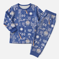 Marshall Islands Merry Christmas Pajama Set Pacific Patchwork Xmas Vibes - Polynesian Pride