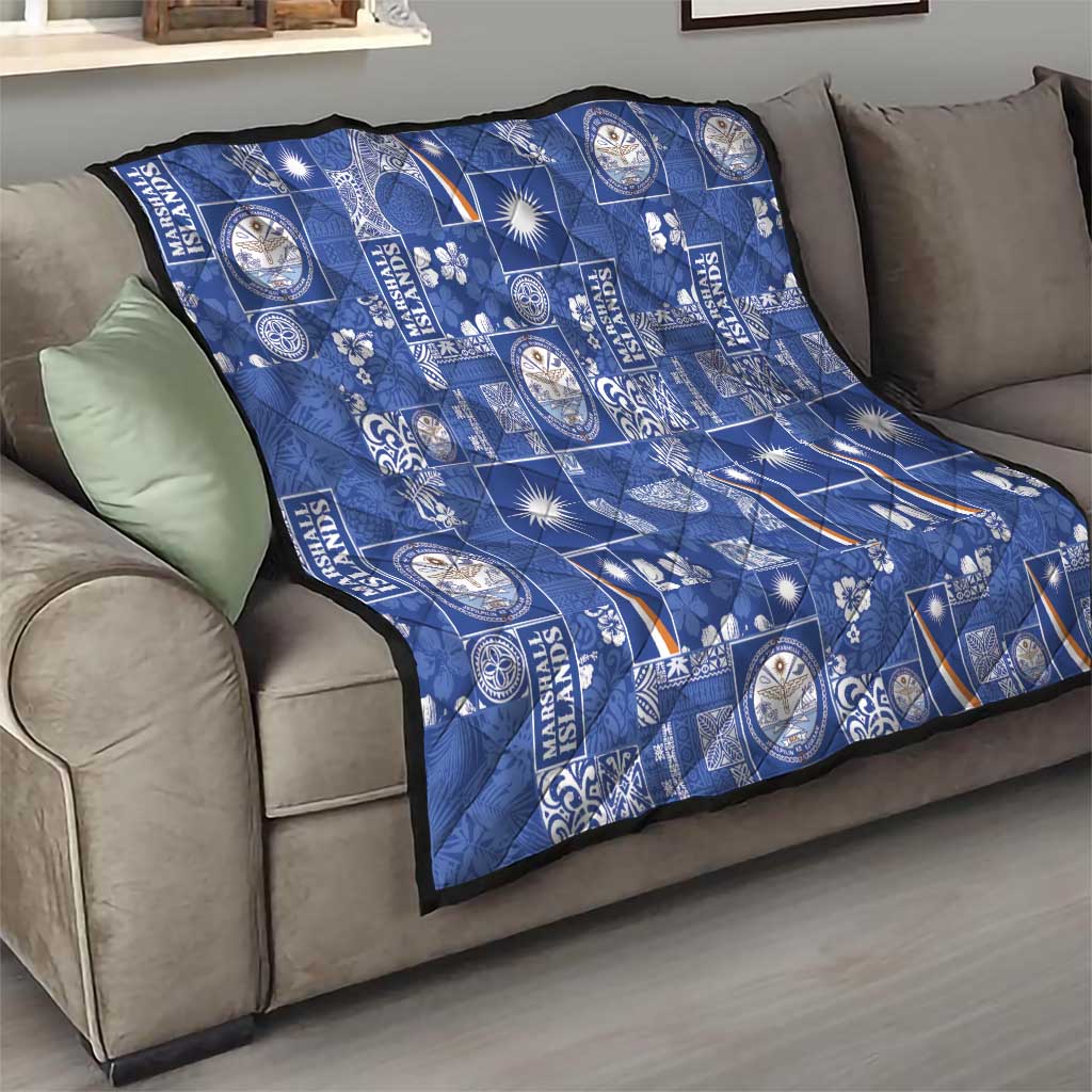 Marshall Islands Merry Christmas Quilt Pacific Patchwork Xmas Vibes - Polynesian Pride