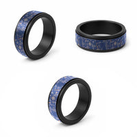 Marshall Islands Merry Christmas Spinner Ring Pacific Patchwork Xmas Vibes - Polynesian Pride