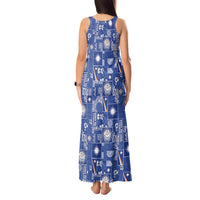 Marshall Islands Merry Christmas Tank Maxi Dress Pacific Patchwork Xmas Vibes LT9 - Polynesian Pride