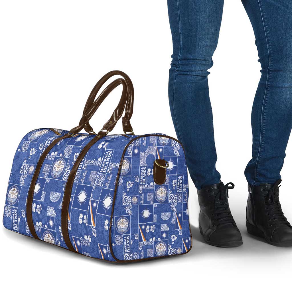 Marshall Islands Merry Christmas Travel Bag Pacific Patchwork Xmas Vibes - Polynesian Pride