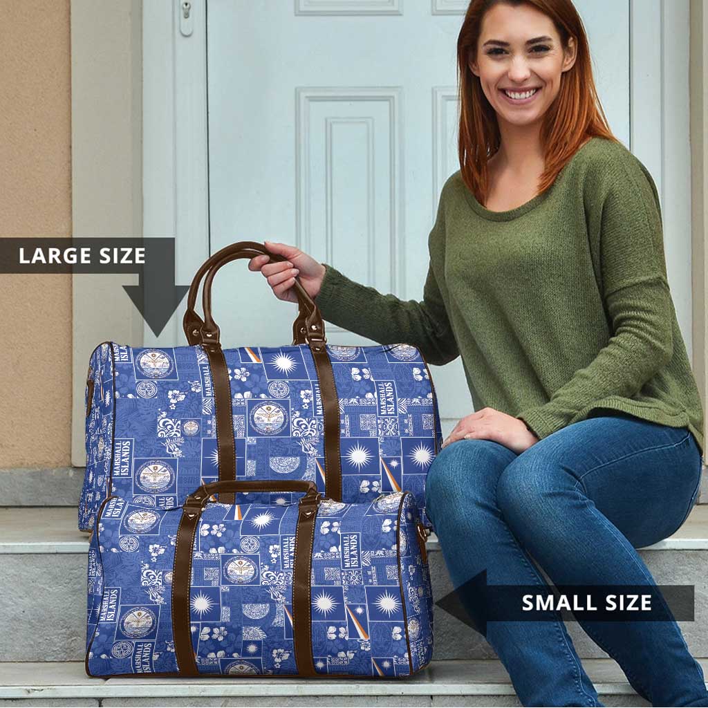 Marshall Islands Merry Christmas Travel Bag Pacific Patchwork Xmas Vibes - Polynesian Pride