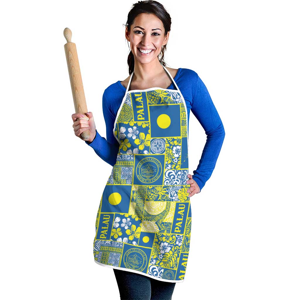 Palau Ungil Kurismas Apron Pacific Patchwork Xmas Vibes - Polynesian Pride