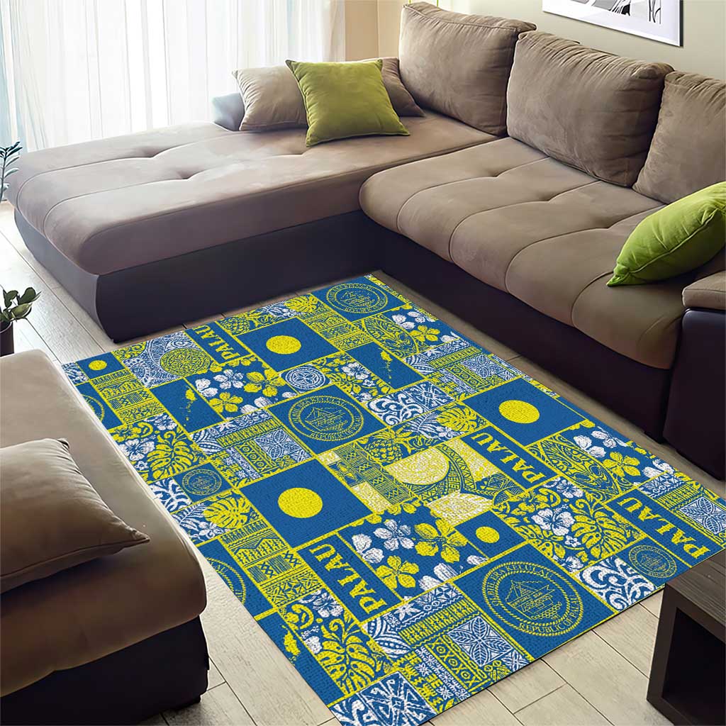 Palau Ungil Kurismas Area Rug Pacific Patchwork Xmas Vibes - Polynesian Pride