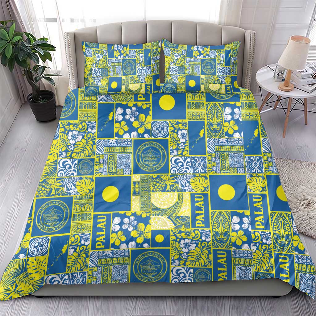Palau Ungil Kurismas Bedding Set Pacific Patchwork Xmas Vibes - Polynesian Pride